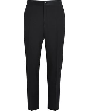 Canali Wool Tuxedo Pants - Black