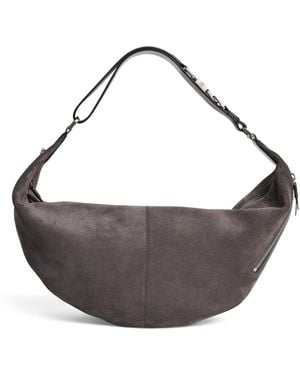 Lemaire Suede Quiver Clip Shoulder Bag - Brown