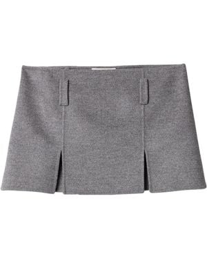 Miu Miu Wool-Cashmere Mini Skirt - Grey