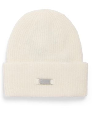 Canada Goose Alpaca-Blend Logo Beanie - Natural