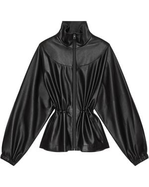 Givenchy Gathered Leather Jacket - Black