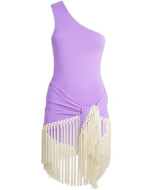 Taller Marmo Pareo-Detail Yacare Swimsuit - Purple