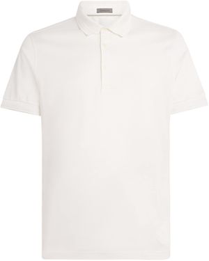Corneliani Cotton Jersey Polo Shirt - White