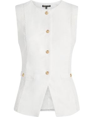 Maje Embroidered Waistcoat - White