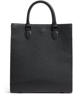 Harrods Saffiano Leather Tote Bag - Black