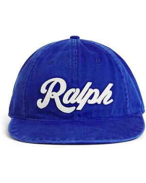 Polo Ralph Lauren Corduroy Script Baseball Cap - Blue