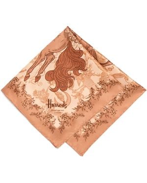 Harrods Silk Pegasus Print Scarf - White