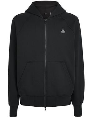 Moose Knuckles Logo Yul Zip-Up Hoodie - Black