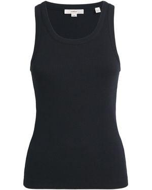 Vince Ribbed Tank Top - Black