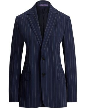 Ralph Lauren Wool Pinstripe Marcy Blazer - Blue