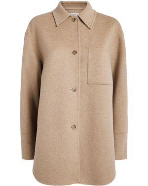 JOSEPH Wool-Cashmere Wada Overshirt - Natural