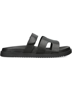 Steve Madden Leather Missile Sandals - Black