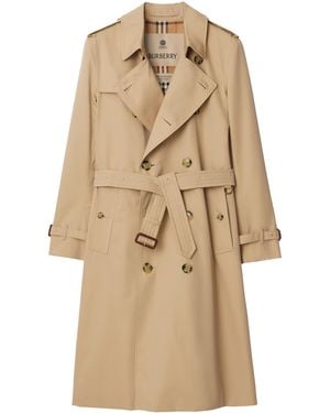 Burberry Long Kensington Heritage Trench Coat - Natural