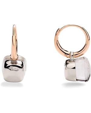 Pomellato Rose And Topaz Petit Nudo Drop Earrings - Metallic