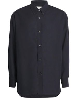 Studio Nicholson Heritage Wool Oversized Jude Shirt - Blue