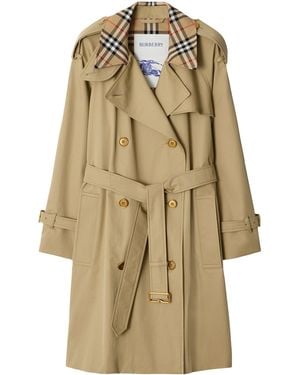 Burberry Mid-Length Castleford Trench Coat - Natural