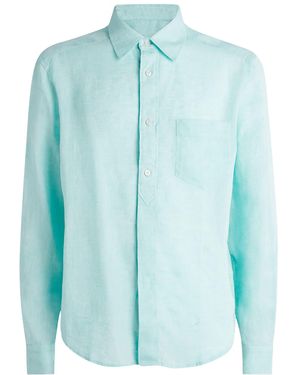 Jacob Cohen Linen Long-Sleeve Shirt - Blue