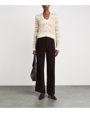 L'Agence Stripe Ariadne Cardigan - White