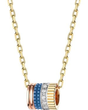 Boucheron Mixed And Diamond Quatre Edition Pendant Necklace - Metallic