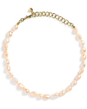 Ulla Johnson Pearl Choker Necklace - Metallic