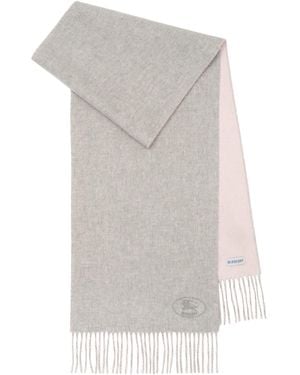 Burberry Cashmere Ekd Stamp Scarf - Gray
