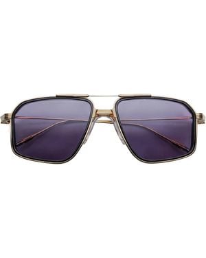 Jacques Marie Mage Titanium Jagger Aviator Sunglasses - Purple