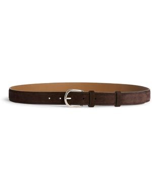 dunhill Suede Belt - Brown