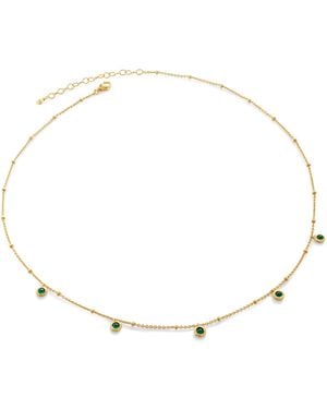Monica Vinader Vermeil And Onyx Chain Necklace - Metallic