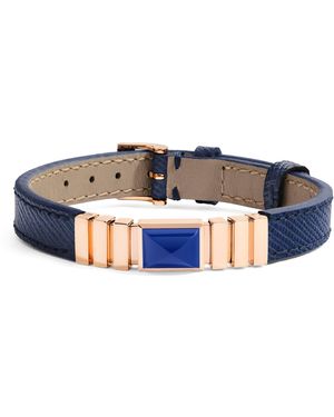 Marli New York And Saffiano Leather Unii Bracelet - Blue