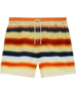 Loewe X Paula's Ibiza Stripe Swim Shorts - Orange