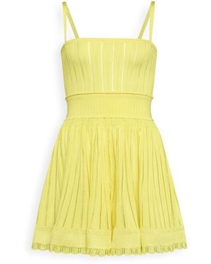 Alaïa Knitted Crinoline Playsuit - Yellow