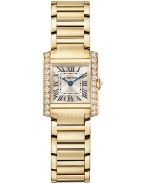 Cartier Small And Diamond Tank Française Watch - Metallic