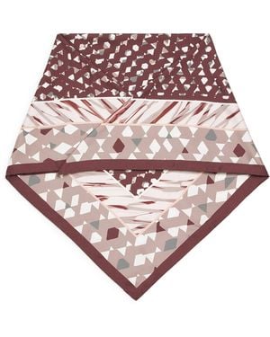 Kiton Silk Printed Scarf - Pink