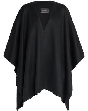 Brioni Cashmere Double-Faced Cape - Black