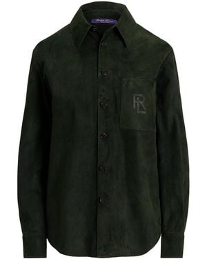 Ralph Lauren Lamb Suede Shirt - Black
