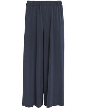 Issey Miyake Drape Jersey Cropped Pants - Blue