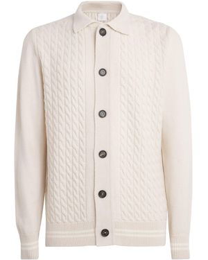 Eleventy Cashmere Collared Cardigan - White