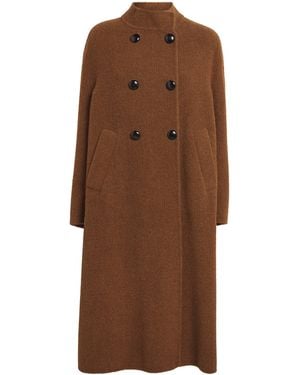Max Mara Baby Llama-Blend Cocoon Coat - Brown