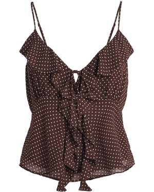 PAIGE Ruffled Indiah Cami Top - Brown