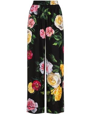 Dolce & Gabbana Floral Trousers - Multicolour
