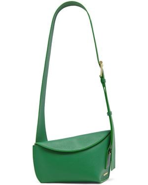 McQueen Leather T-Bar Sling Cross-Body Bag - Green