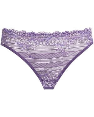 Wacoal Embrace Lace Bikini Briefs - Purple