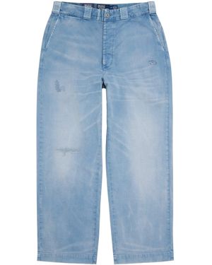 Polo Ralph Lauren Cotton Twill Wide-Leg Chinos - Blue