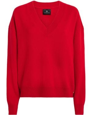 Anine Bing Cashmere V-Neck Lee Jumper - Red