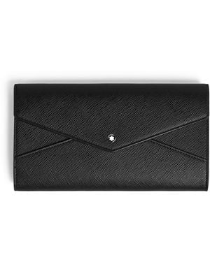 Montblanc Leather Sartorial Continental Wallet - Black