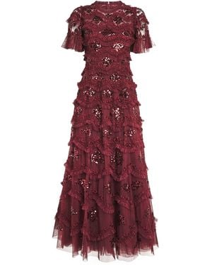 Needle & Thread Daisy Wave Maxi Dress - Red