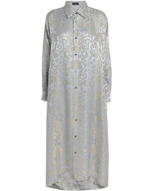 Eskandar Wide A-Line Midi Shirt Dress - Grey