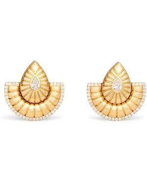 L'Atelier Nawbar And Diamond Bond Street Earrings - Metallic