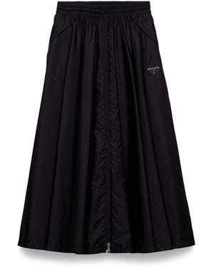 Prada Re-Nylon Midi Skirt - Black