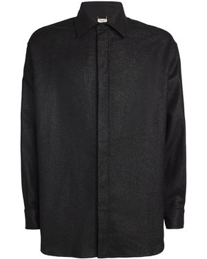 Limitato Metallic Wool-Blend Shirt - Black